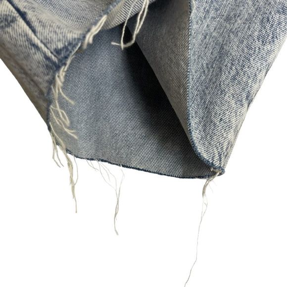 New Frame Shorts Size 29 Le Slouch Bermuda in Richlake Light Wash Jean Biker - Picture 14 of 16